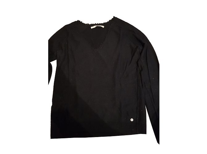 Ikks Suéter con cuello de pico para mujer modelo 616 Negro - vista 2