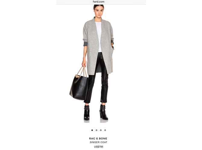 Rag & Bone Reversible Wool Coat Grey Dark grey - vue 3
