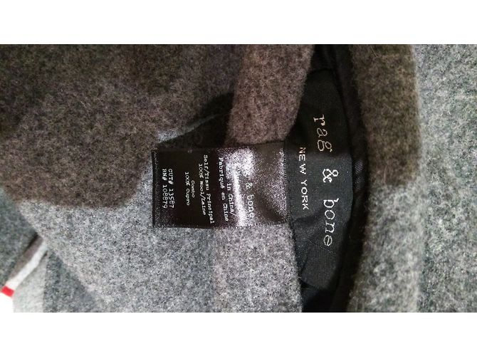 Rag & Bone Reversible Wool Coat Grey Dark grey - vue 5