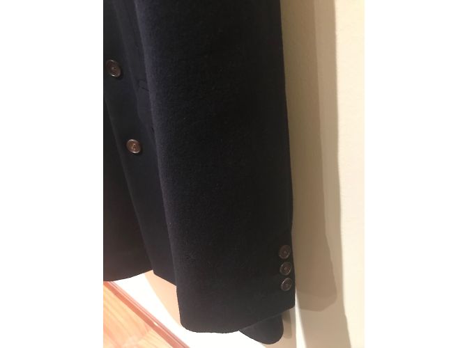 Sandro Men Blue Wool Coat - view 3