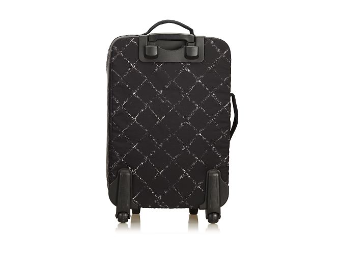 Chanel Old Travel Line Trolley Schwarz Weiß - Ansicht 3