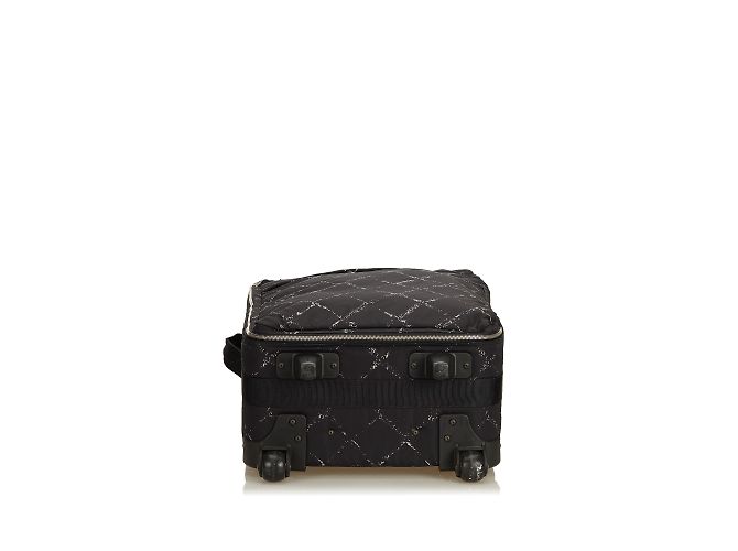 Chanel Old Travel Line Trolley Schwarz Weiß - Ansicht 4