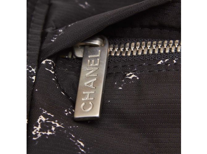 Chanel Old Travel Line Trolley Schwarz Weiß - Ansicht 8