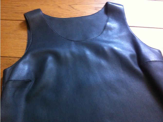 Hermès Ledertop Dunkelgrau Anthrazitgrau - Ansicht 5