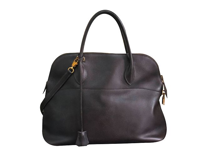Hermès Bolide 37 Borsa a mano in pelle marrone Marrone scuro - vista 2