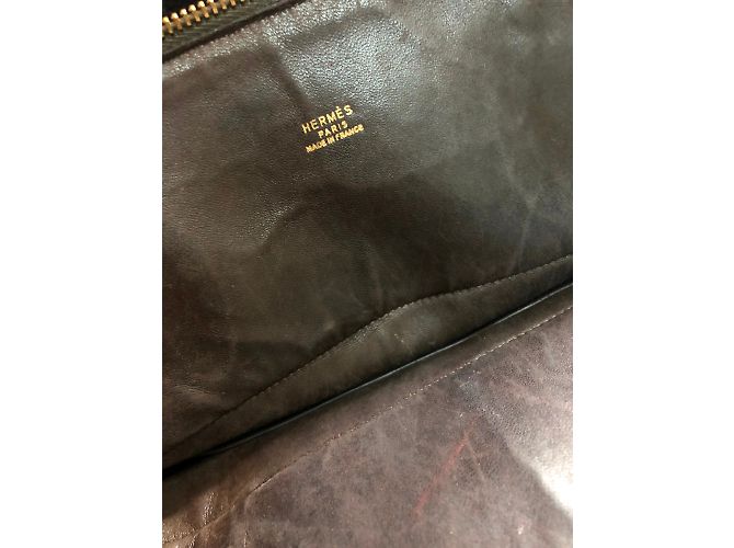 Hermès Bolide 37 Borsa a mano in pelle marrone Marrone scuro - vista 3