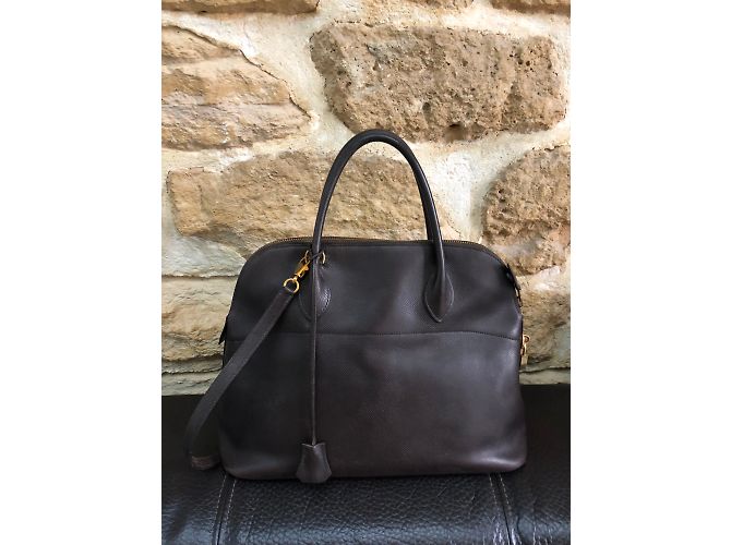 Hermès Bolide 37 Borsa a mano in pelle marrone Marrone scuro - vista 7