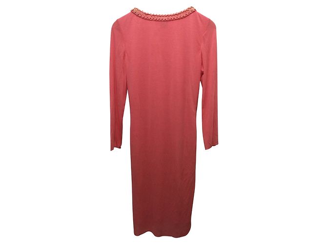Vestido Alice by Temperley de jersey modal melocotón Roja - vista 3