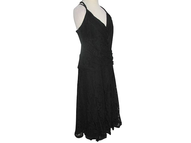 Vestido de encaje Strenesse Gabriele Strehle negro de algodón - vista 2