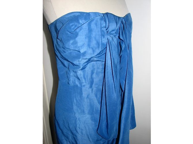 Hugo Boss Trägerloses Cocktailkleid Blau - Ansicht 3