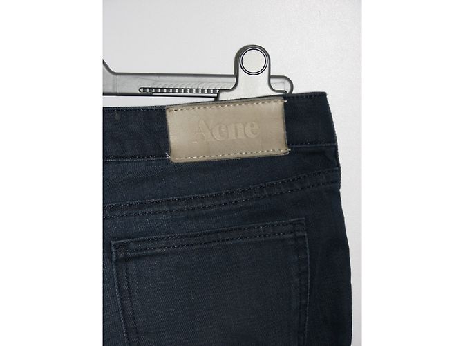 Vaqueros skinny Acne Kex Thunder en denim azul - vista 3