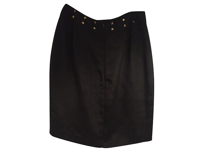 Gonna Alice by Temperley Nera con Borchie Dorate Seta Cotone Nero - vista 2