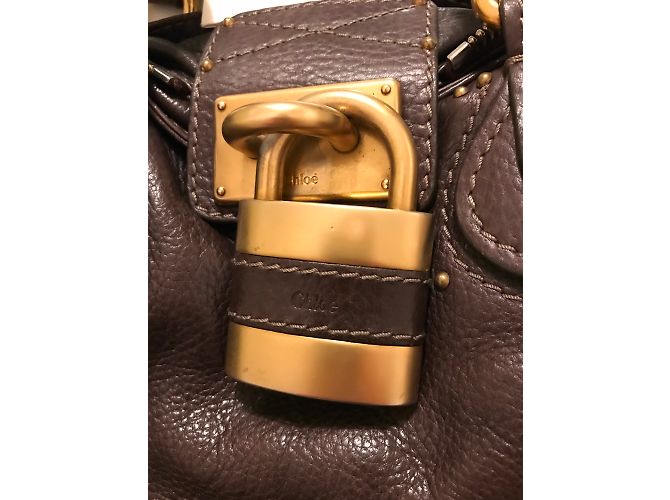 Borsa a mano Chloé Paddington in pelle marrone Cioccolato Marrone scuro - vista 10