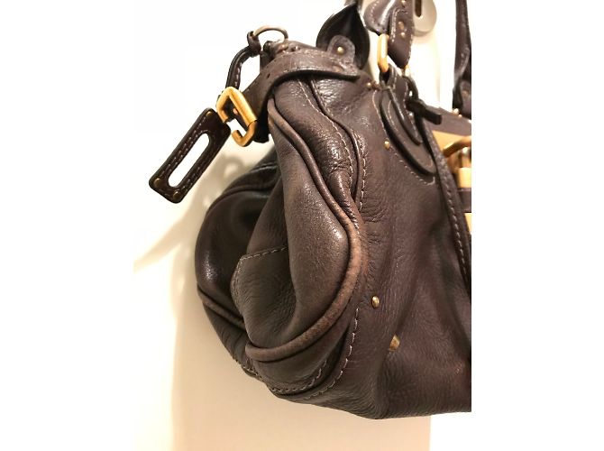 Borsa a mano Chloé Paddington in pelle marrone Cioccolato Marrone scuro - vista 11