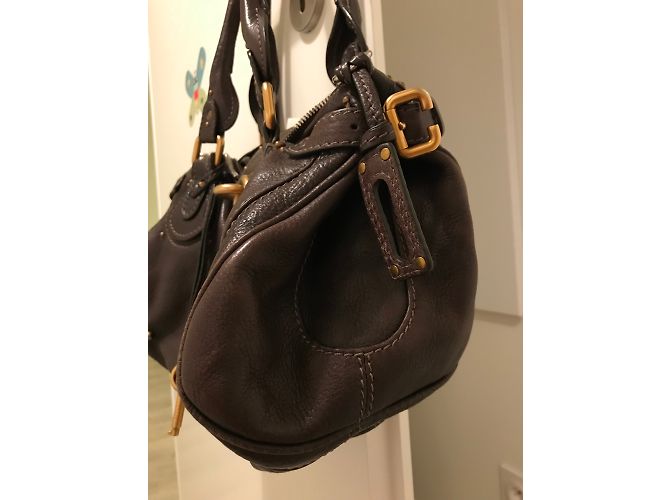 Borsa a mano Chloé Paddington in pelle marrone Cioccolato Marrone scuro - vista 12