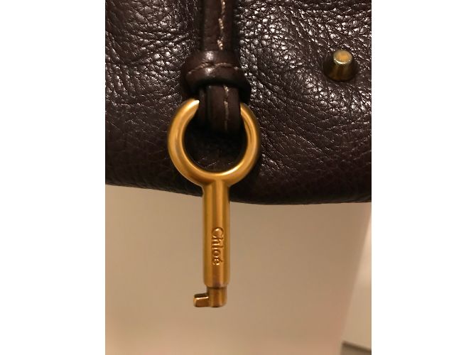 Borsa a mano Chloé Paddington in pelle marrone Cioccolato Marrone scuro - vista 14