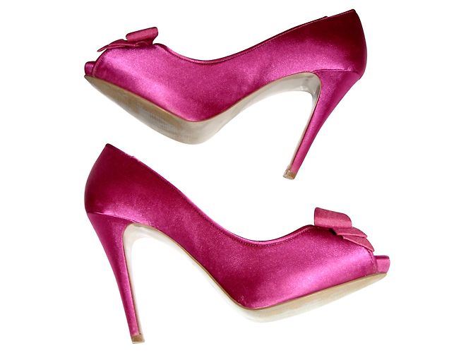 Décolleté peep toe Kurt Geiger Haisley 2 in raso rosa - vista 2
