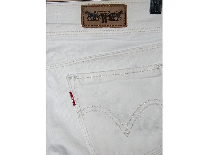 Levi's 571 Slim Fit Jeans Weiß - Ansicht 3