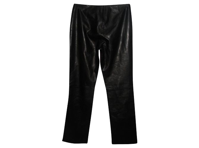 DKNY Lederhose Schwarz - Ansicht 2