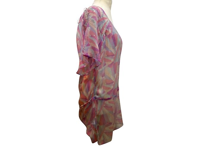 Matthew Williamson Seidenkleid mit Pailletten und tiefer Taille Mehrfarben - Ansicht 2