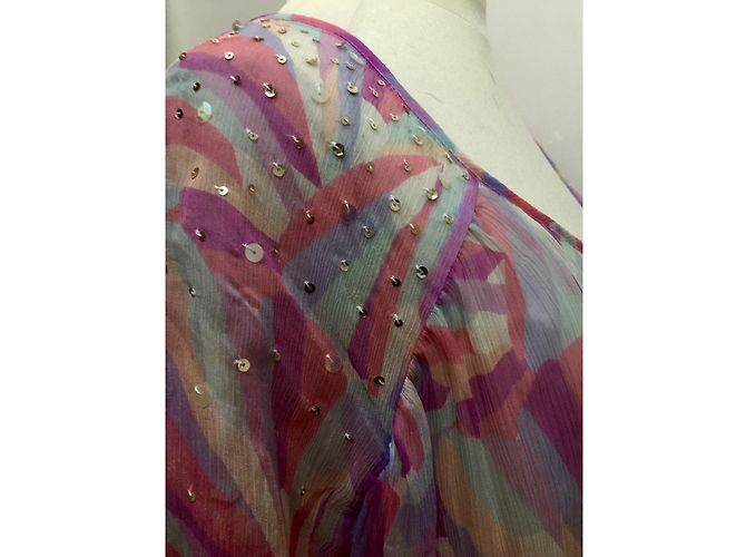 Matthew Williamson Seidenkleid mit Pailletten und tiefer Taille Mehrfarben - Ansicht 4