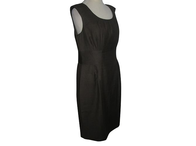 Calvin Klein Kleid Dunkelgrau Rayon Anthrazitgrau - Ansicht 2