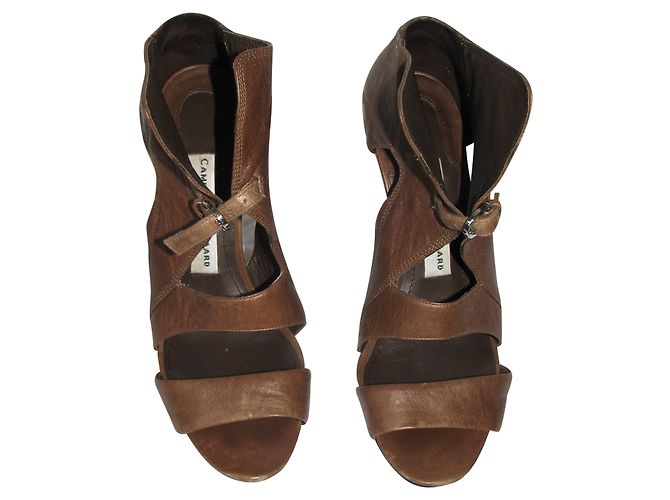 Sandali Ankle Wrap Camilla Skovgaard in pelle castagna - vista 3