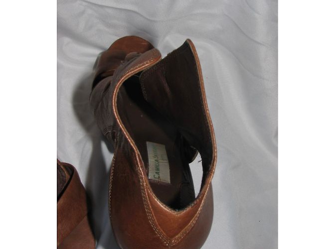 Sandali Ankle Wrap Camilla Skovgaard in pelle castagna - vista 5