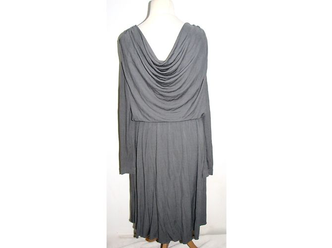 Halston Heritage Kleid aus grauer Viskose - Ansicht 4