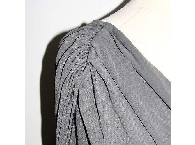 Halston Heritage Kleid aus grauer Viskose - Ansicht 5