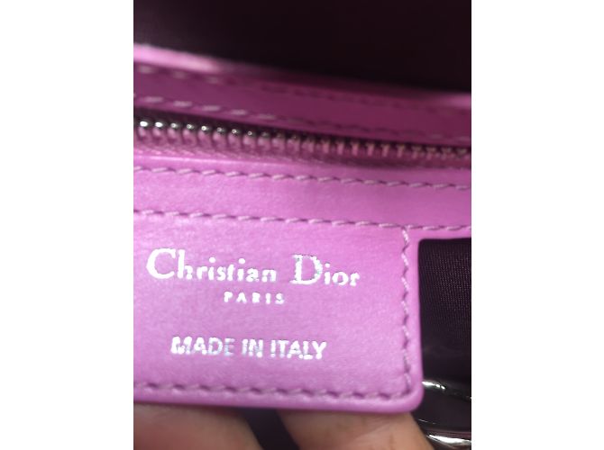 Christian Dior Panarea Handtasche Fuchsia Leinen - Ansicht 5