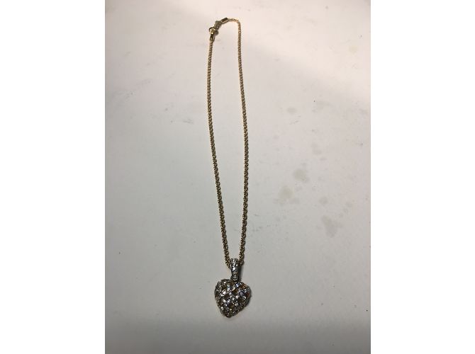 Collana con pendente a cuore Swarovski placcata oro D'oro - vista 6