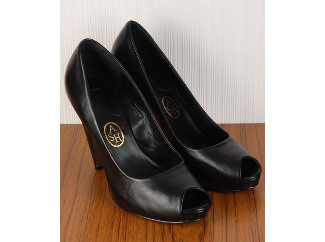 Décolleté Ash Ryan in pelle nera con punta aperta Nero - vista 4