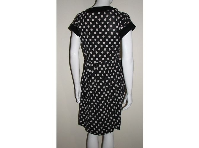 Diane Von Furstenberg Jay Seidenkleid Schwarz Weiß - Ansicht 3