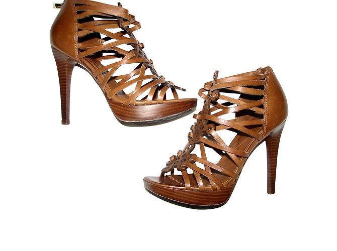 Sandali gladiatore Lady in pelle marrone Diane Von Furstenberg - vista 2