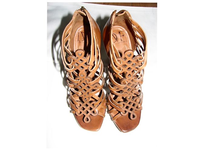 Sandali gladiatore Lady in pelle marrone Diane Von Furstenberg - vista 4