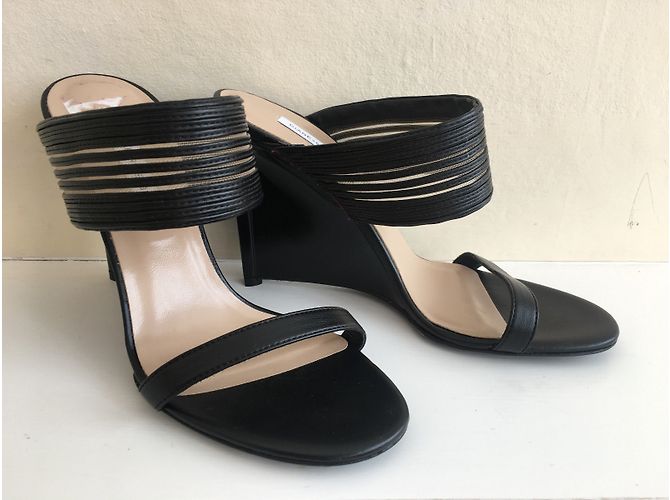 Mule con zecca Diane Von Furstenberg Valencia in pelle nera Nero - vista 2