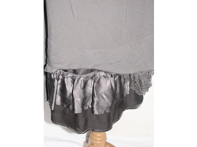 Vestido Twin Set Simona Barbieri de seda y viscosa gris Plata - vista 5