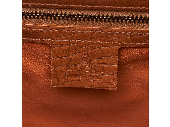 Bamboo Gucci Pallottola di bambù in pelle - vista 6
