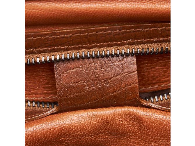 Bamboo Gucci Pallottola di bambù in pelle - vista 7