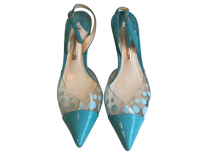 Décolleté Slingback Sophia Webster Turchese Scamosciate 37EU - vista 2