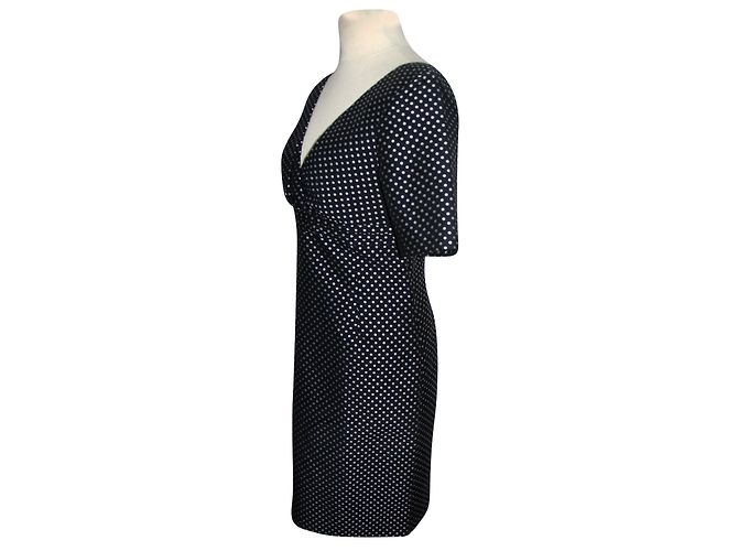 Vestido de bolinhas Paul & Joe de algodão branco e azul - vista 2