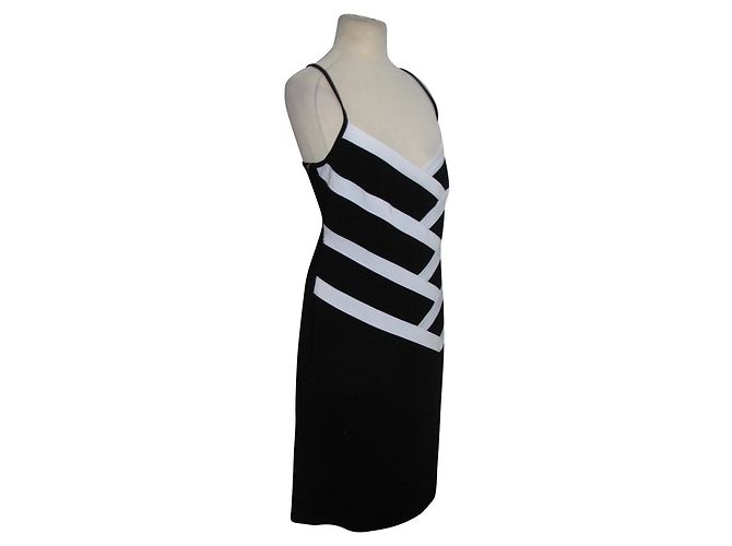 Autre Marque Joseph Ribkoff Kleid schwarz weiß gestreift - Ansicht 2