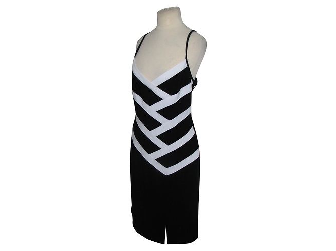 Autre Marque Joseph Ribkoff Kleid schwarz weiß gestreift - Ansicht 3