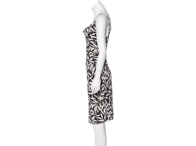 Diane Von Furstenberg Annette Seiden Midikleid Schwarz Weiß - Ansicht 2