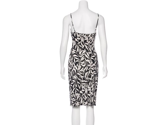 Diane Von Furstenberg Annette Seiden Midikleid Schwarz Weiß - Ansicht 3