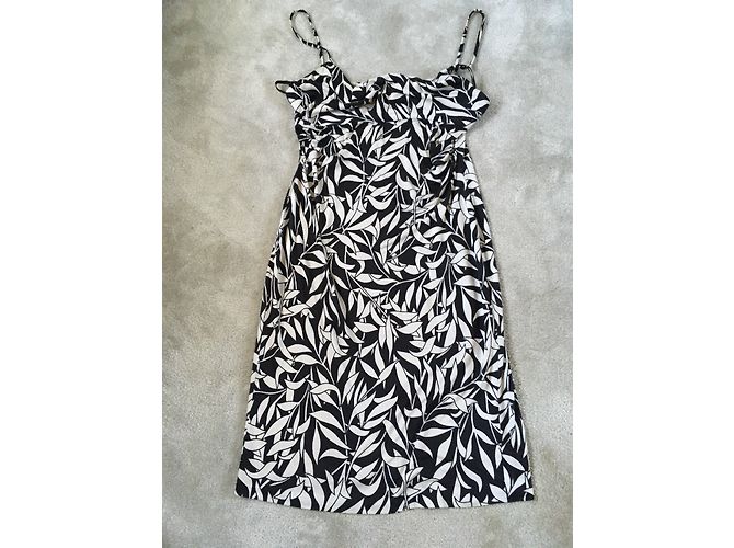 Diane Von Furstenberg Annette Seiden Midikleid Schwarz Weiß - Ansicht 4