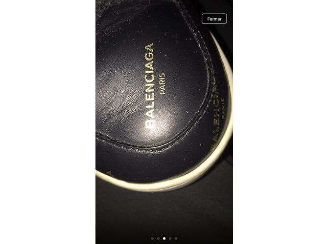 Sneakers Balenciaga in pelle nera Nero - vista 7