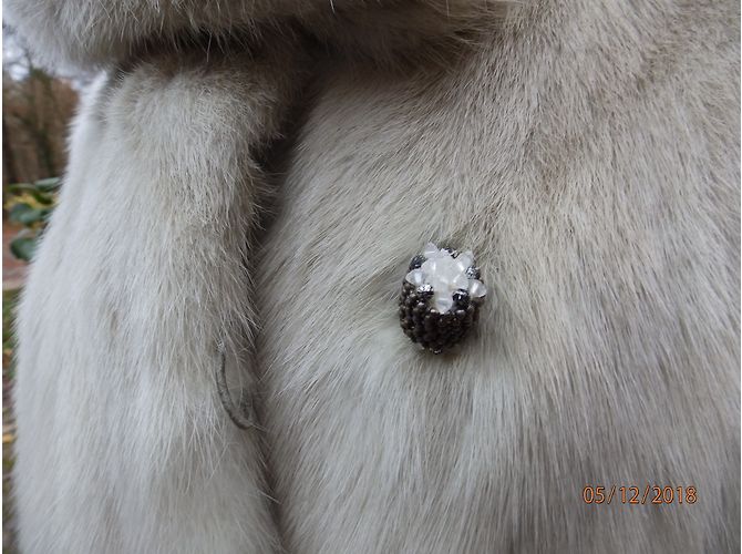 Autre Marque Cappotto vintage in visone naturale Bianco sporco - vista 6