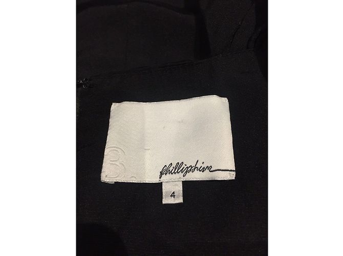 Vestido drapeado de seda y algodón negro 3.1 Phillip Lim - vista 3